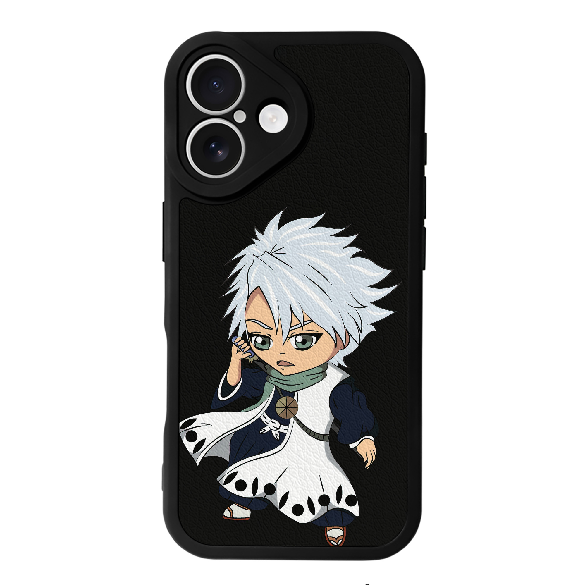 （画像用） ブリーチ 日番谷冬獅郎（ひつがや とうしろう） BLEACH Hitsugaya Toushirou 【iPhone 16シリーズ対応】シリコンスマホケース（レザー調） 材質：シリコン